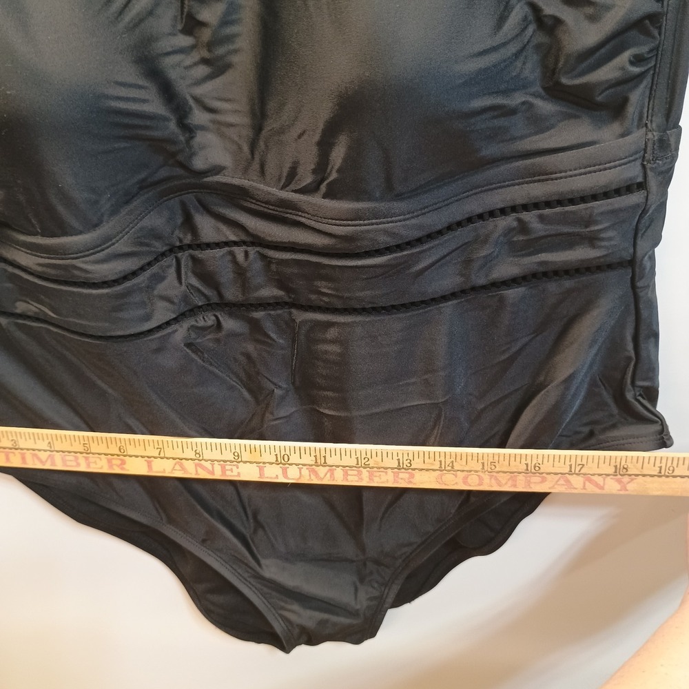 Shade & Shore High Neck Black One Piece Bathing Suit Swim Size 18 MSP$40 - Picture 3 of 11